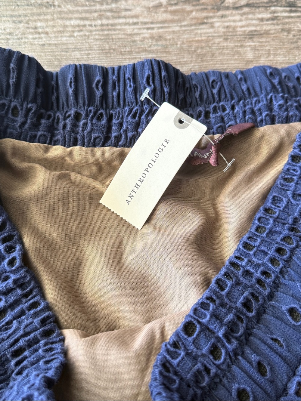 Anthropologie Tiered Off The Shoulder Eyelet Romper - Picture 3 of 5